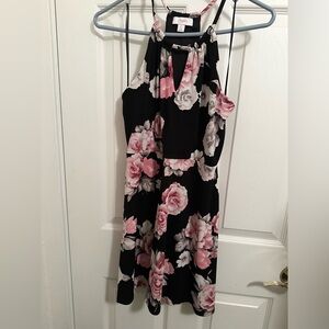 Women’s open shoulder flared dress